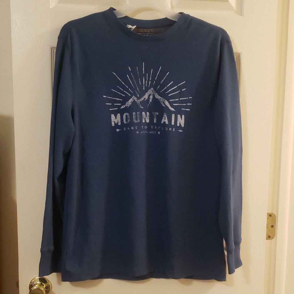 OutBack Rider, Blue Graphic Men's Shirt, Size Large, NWT